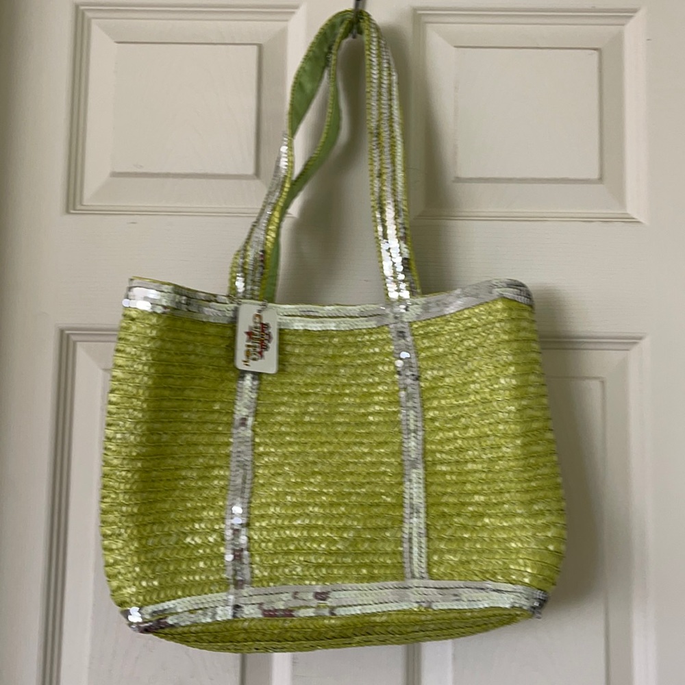 Casablanca boho bohemian sequin green bag NEW